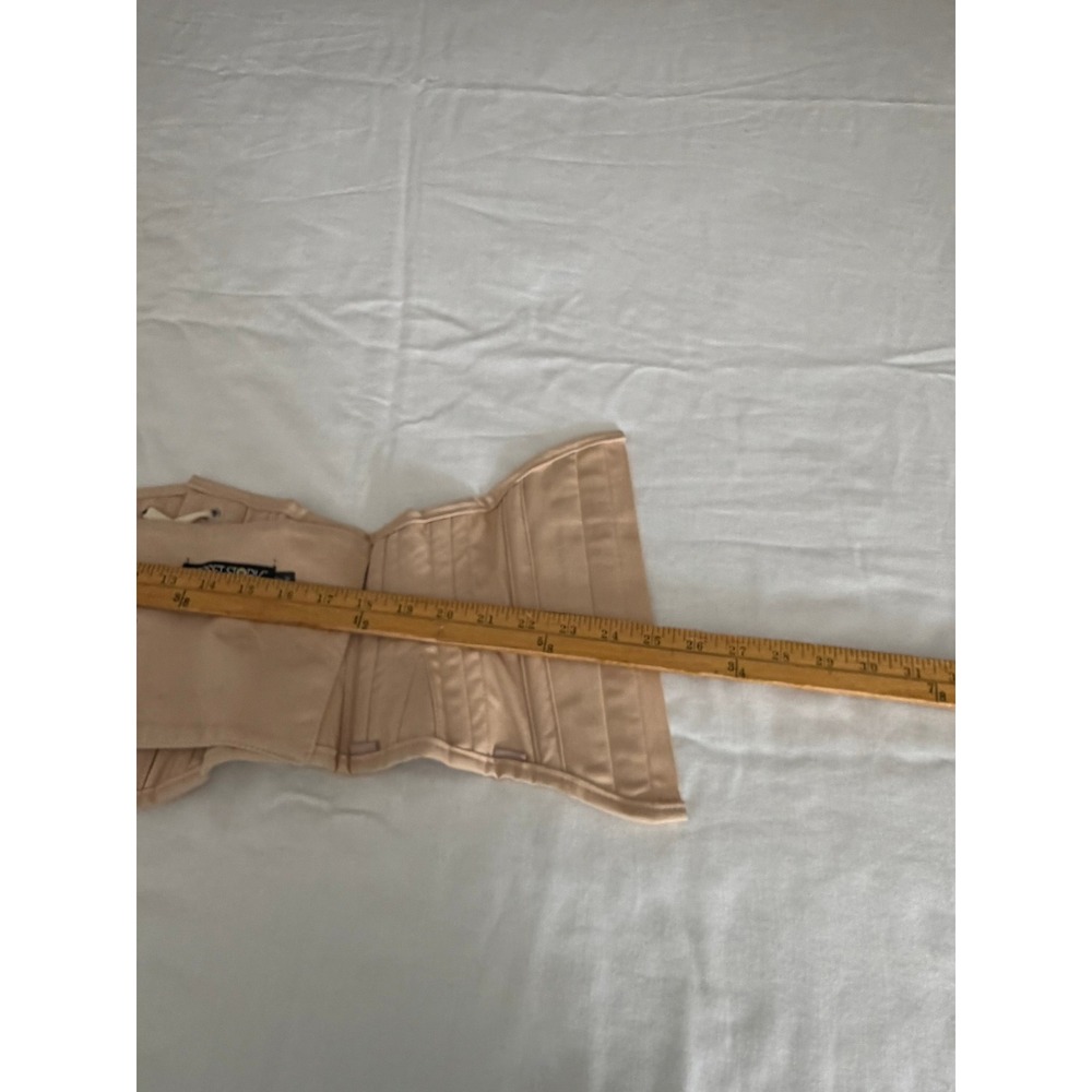 Corset Story Beige Cotton Underbust Corset Steel Boned Waist Cincher Milkmaid - Picture 6 of 11